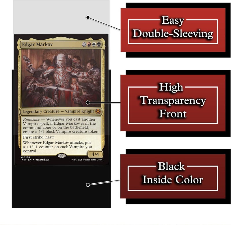 Digital Sorcery Studio Vampire Knight Game Card Sleeves 102 Pack – Perfect for MTG Vampire Commander Decks Like Edgar Markov - Premium Art Magic The Gathering Card Sleeves - Image 5